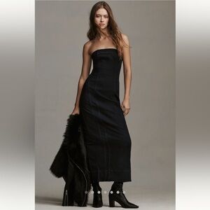 Anthropology Pilcro Strapless Slim Denim Dress - Small